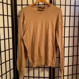 Madison Cotton Cashmere Polo Sweater Size L